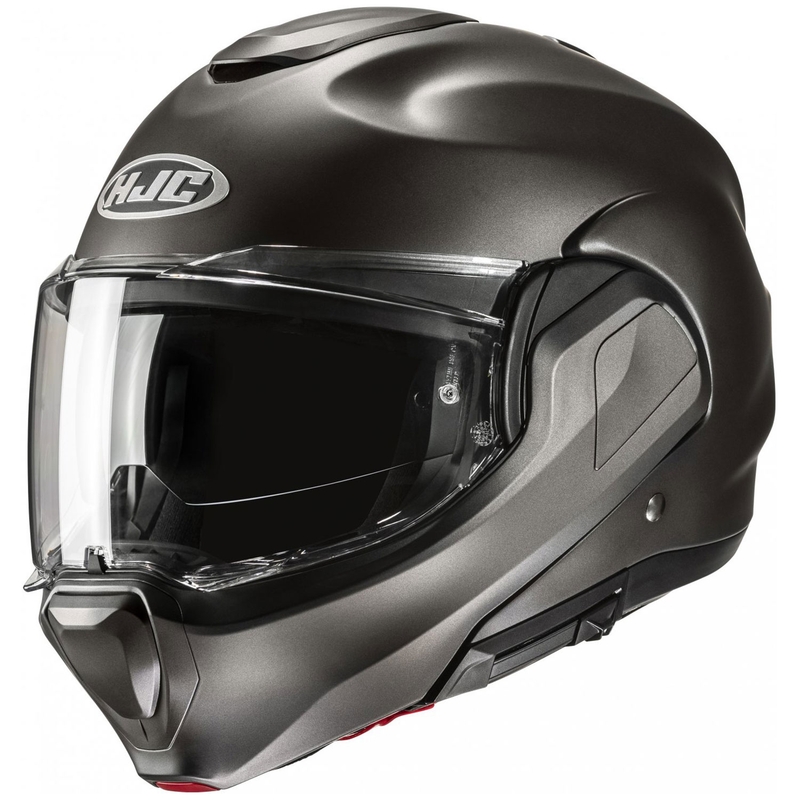Cască de motocicletă rabatabilă HJC F100 Solid Semi negru-titan