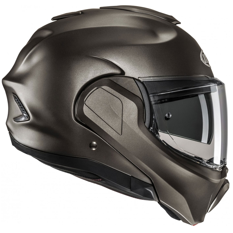 Cască de motocicletă rabatabilă HJC F100 Solid Semi negru-titan