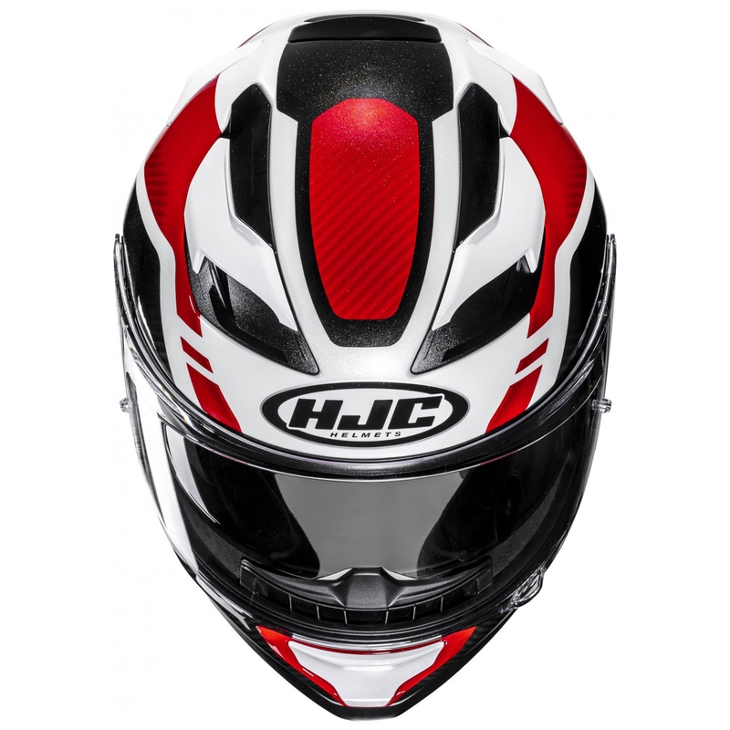 Casca moto integrala HJC F71 Tozz MC1 alb-rosu-negru