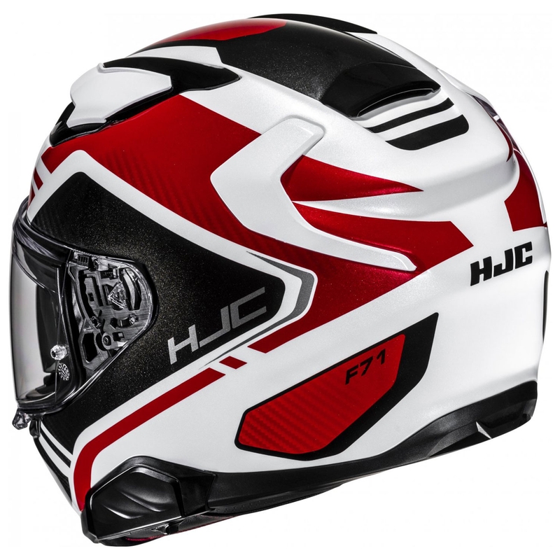 Casca moto integrala HJC F71 Tozz MC1 alb-rosu-negru