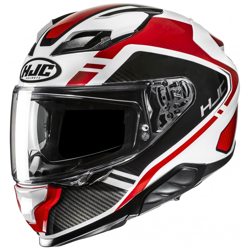 Casca moto integrala HJC F71 Tozz MC1 alb-rosu-negru