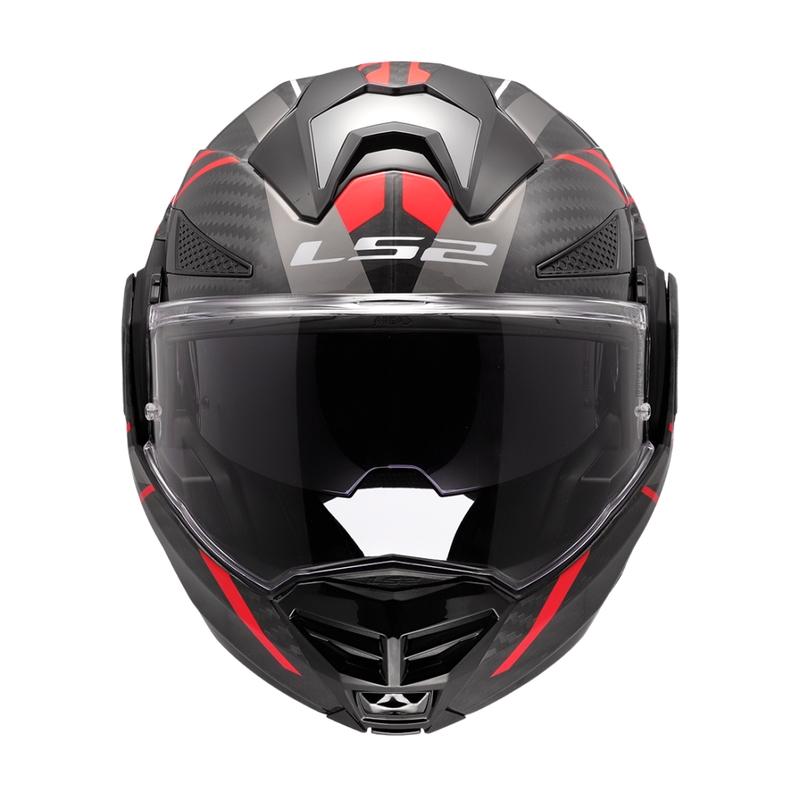 Cască de motocicletă pliabilă LS2 FF901 Advant XC Future II negru-roșu