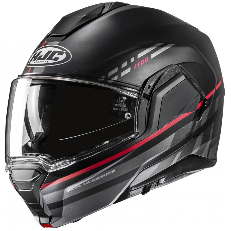 Cască de motocicletă rabatabilă HJC i100 Sysma MC1SF gri-negru