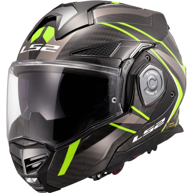 Cască de motocicletă pliabilă LS2 FF901 Advant XC Future II negru-galben fluo