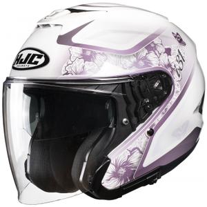 Casca moto open HJC i31 Iona MC8 alb-violet