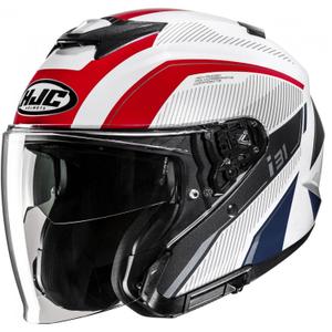 Casca moto deschisa HJC i31 Reno MC21 alb-rosu-albastru