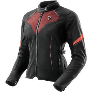 Jachetă de motocicletă Rebelhorn Jax pentru femei, negru-roșu