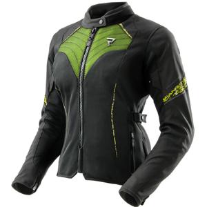 Geaca moto dama Rebelhorn Jax negru-galben fluo