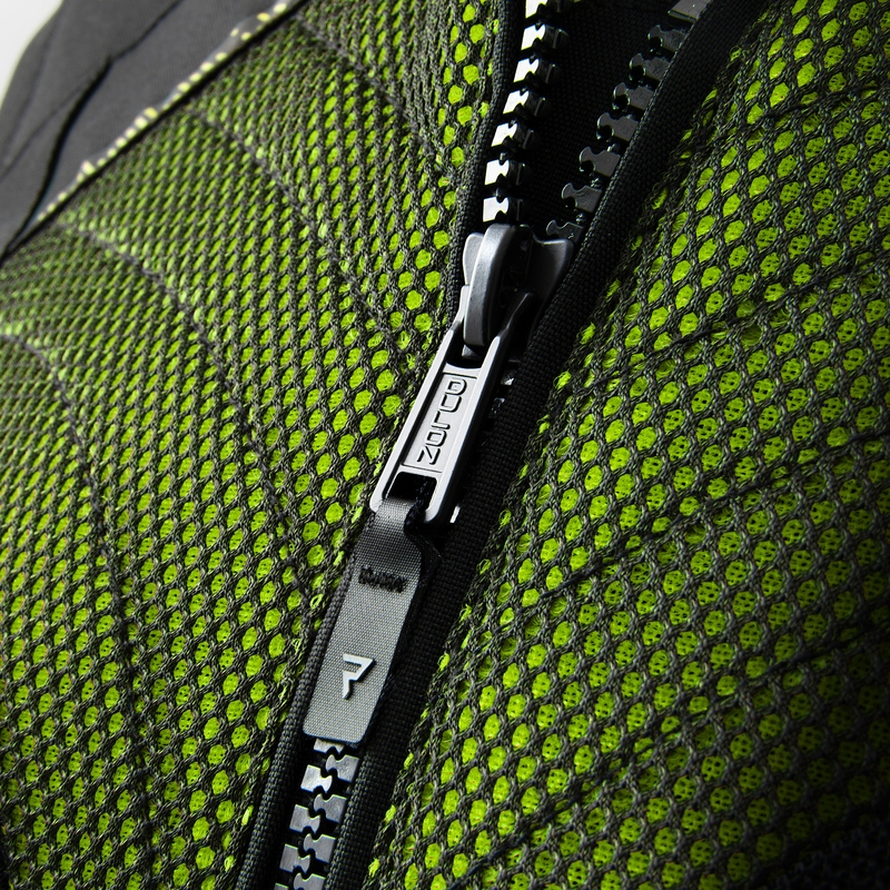Geaca moto dama Rebelhorn Jax negru-galben fluo