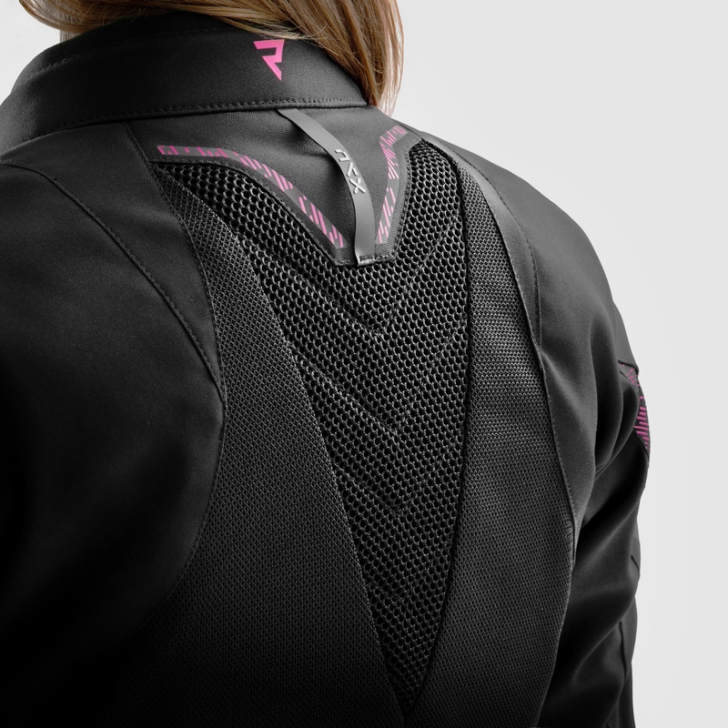 Jacheta moto Rebelhorn Jax de dama negru-roz