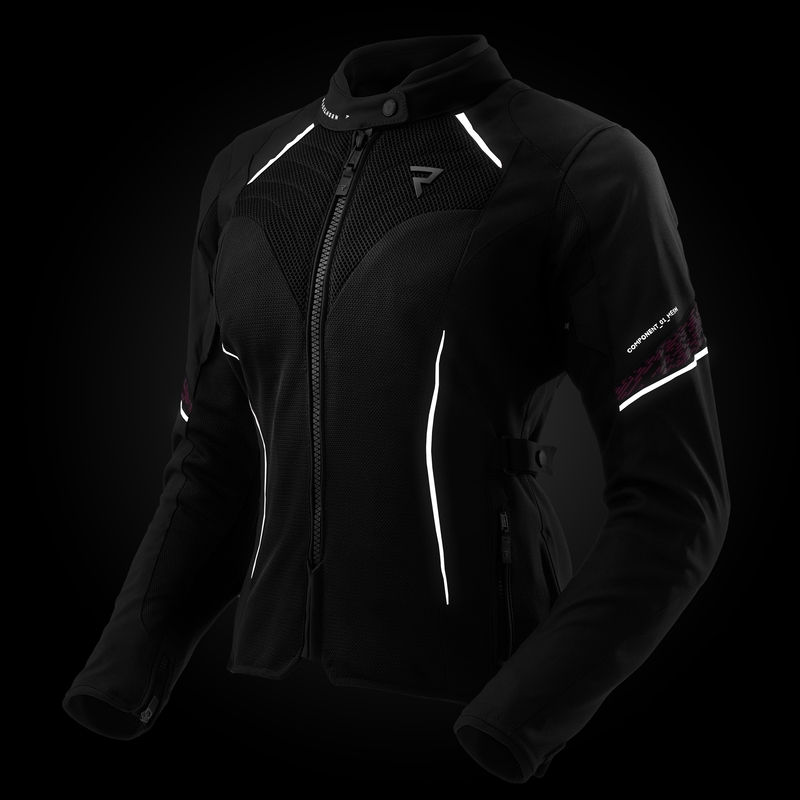 Jacheta moto Rebelhorn Jax de dama negru-roz