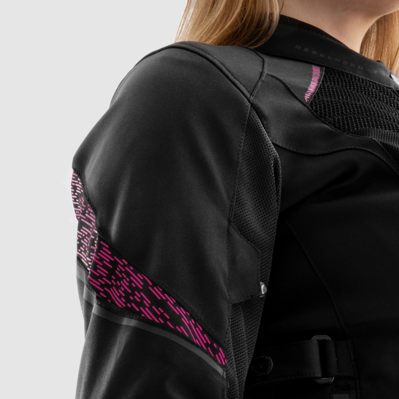 Jacheta moto Rebelhorn Jax de dama negru-roz