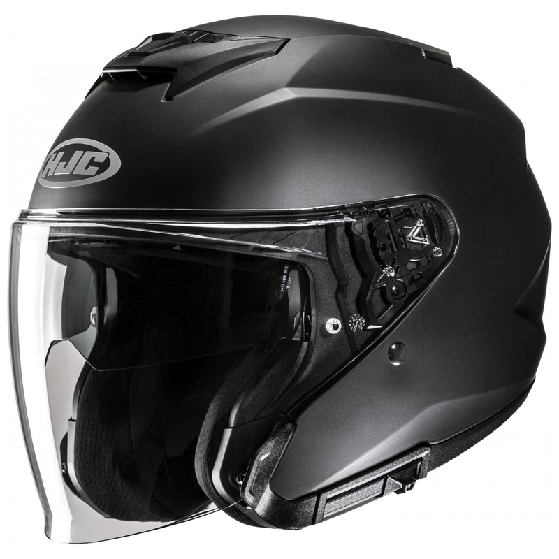 Casca Moto Deschisa Semi Plata HJC i31 Solid Neagra