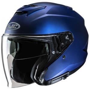 Casca de motocicleta HJC i31 Solid Semiplata Deschisa Albastru metalic