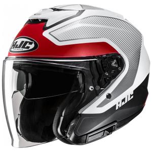 Casca moto deschisa HJC i31 Tevis MC1SF alb-negru-rosu