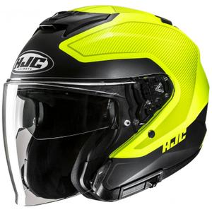 Casca moto deschisa HJC i31 Tevis MC3HSF galben fluo-negru