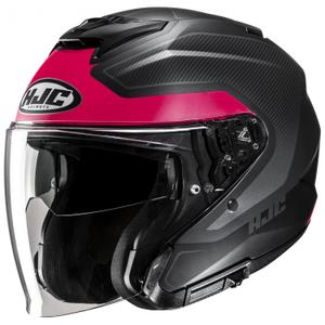Casca moto deschisa HJC i31 Tevis MC8SF rosu-negru