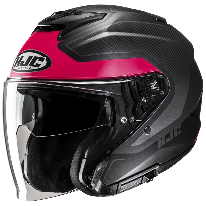 Casca moto deschisa HJC i31 Tevis MC8SF rosu-negru