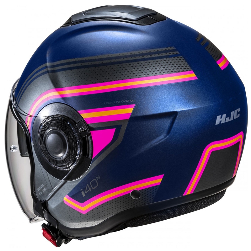 Cască de motocicletă deschisă HJC i40N Linia MC28SF Albastru-Gri-Roz
