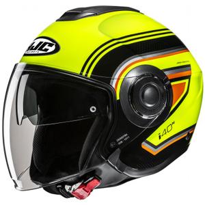 Casca moto deschisa HJC i40N Linia MC3H galben fluo-negru
