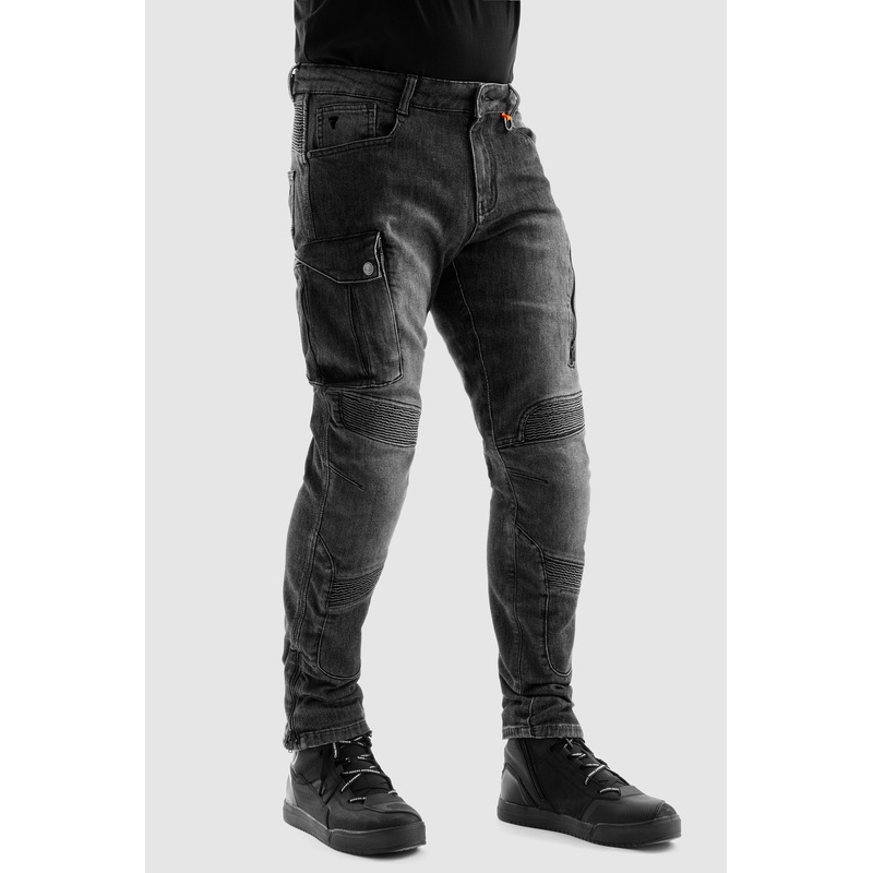 Blugi moto Rebelhorn Vandal Mono spalati negri