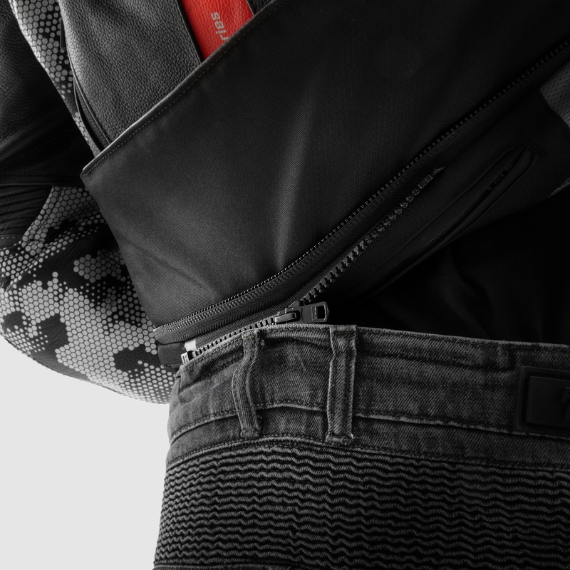 Blugi moto Rebelhorn Vandal Mono spalati negri