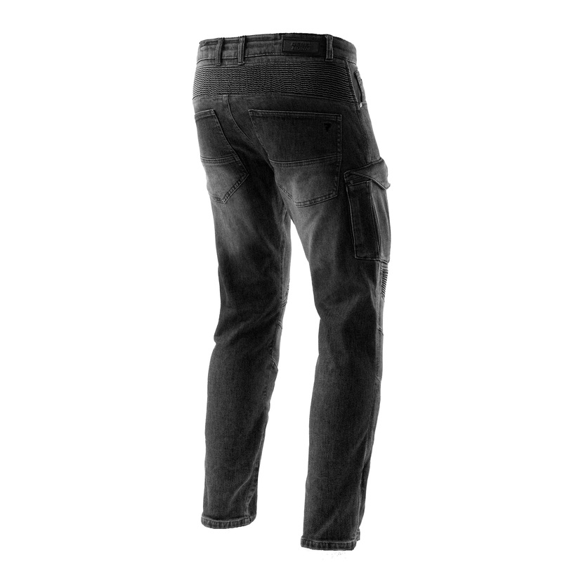 Rebelhorn Vandal Mono Extended Jeans Motociclete Spălați Negru