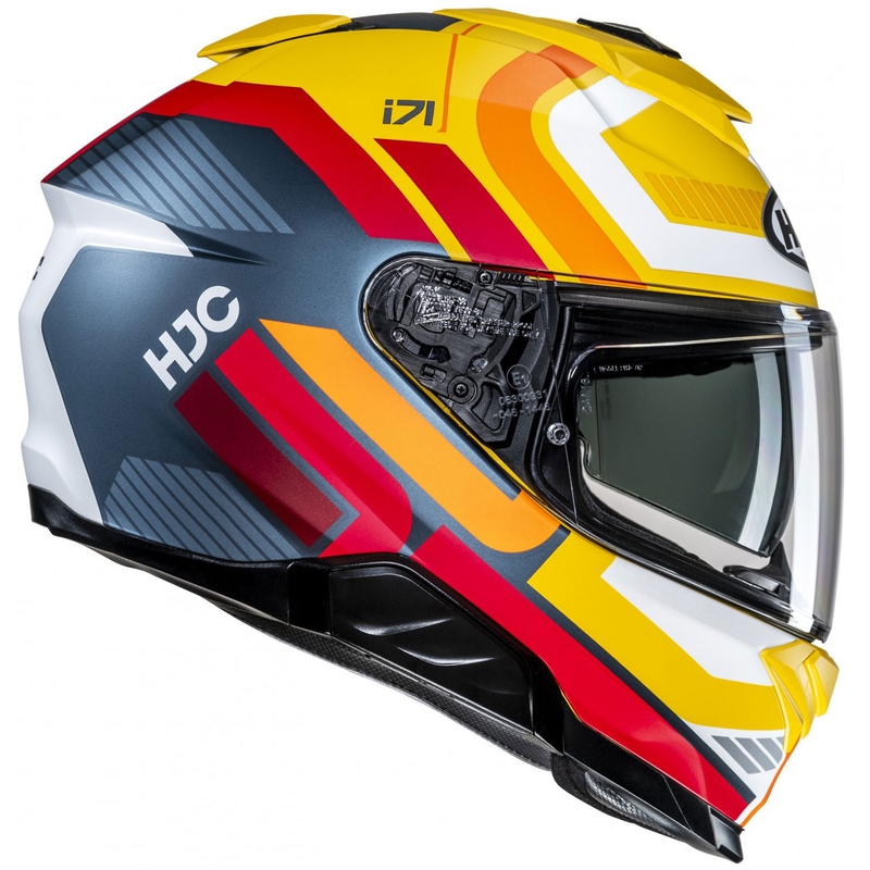 Cască integrală pentru motociclete HJC i71 Viz MC3SF Galben-Roșu-Negru