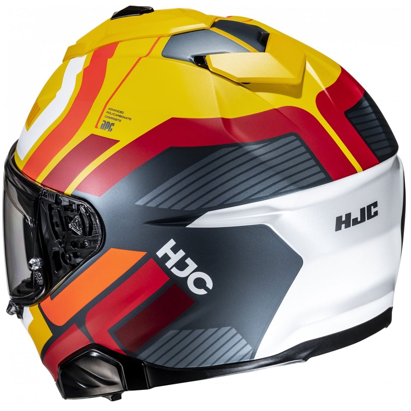 Cască integrală pentru motociclete HJC i71 Viz MC3SF Galben-Roșu-Negru