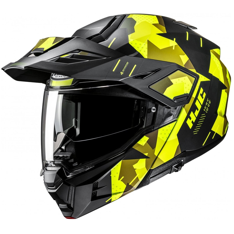 Cască de motocicletă pliabilă HJC i80 Roki MC3HSF galben fluo-negru