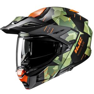 Cască de motocicletă rabatabilă HJC i80 Roki MC47SF verde-negru