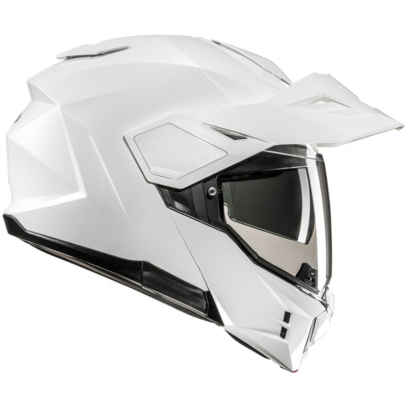 Cască de motocicletă HJC i80 Solid flip-up, alb perlat