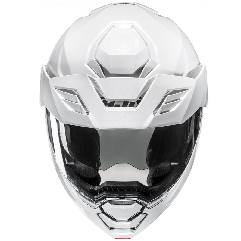 Cască de motocicletă HJC i80 Solid flip-up, alb perlat