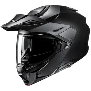 Cască de motocicletă rabatabilă HJC i80 Solid Semi Flat neagră