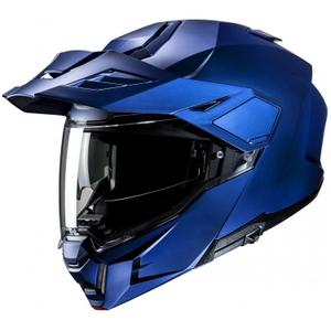 Cască de motocicletă rabatabilă HJC i80 Solid Semi Flat albastru metalic