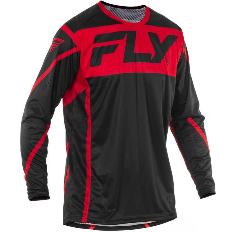 Tricou motocross FLY Racing Lite negru-rosu