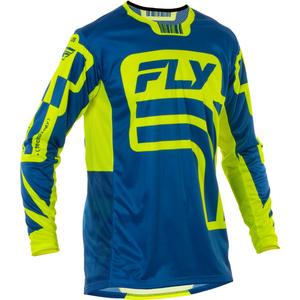 Tricou motocross FLY Racing Lite Lancer albastru-galben fluo