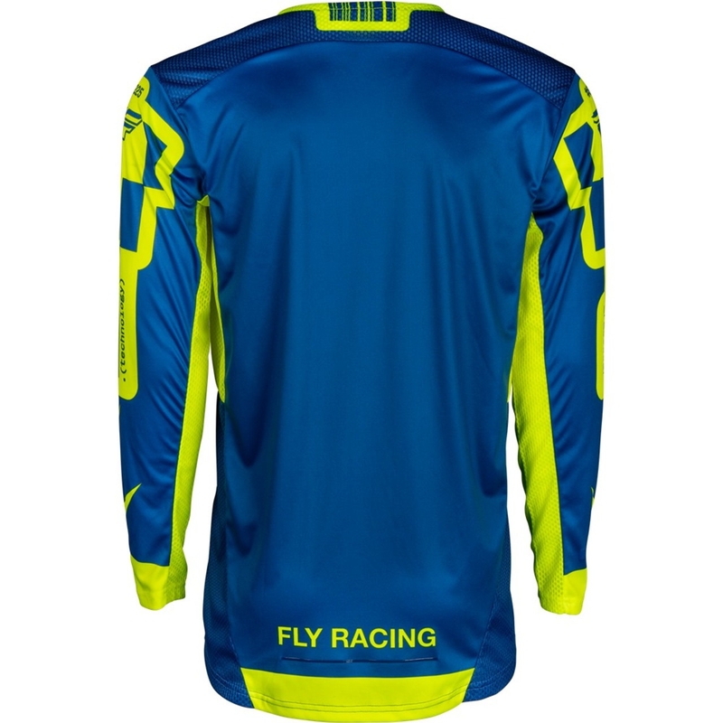 Tricou motocross FLY Racing Lite Lancer albastru-galben fluo