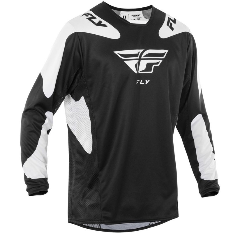 Tricou motocross FLY Racing Kinetic Sym negru-alb