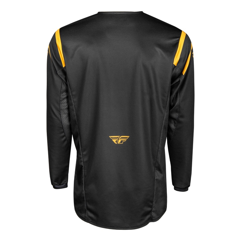 Tricou motocross FLY Racing Kinetic Center negru și auriu