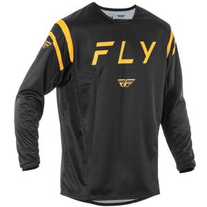 Tricou motocross FLY Racing Kinetic Center negru și auriu