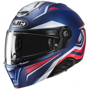 Cască de motocicletă rabatabilă HJC i91 Tricus MC21SF albastru-roșu-gri