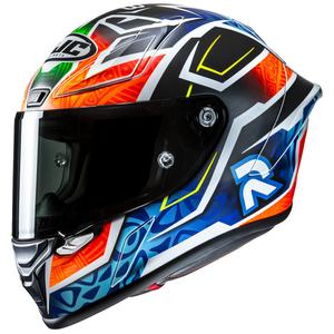 Cască moto integrală HJC RPHA 1 Binder Replica 2024 MC27SF negru-portocaliu-albastru