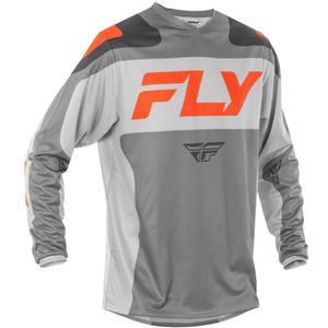Tricou motocross FLY Racing F-16 gri-portocaliu