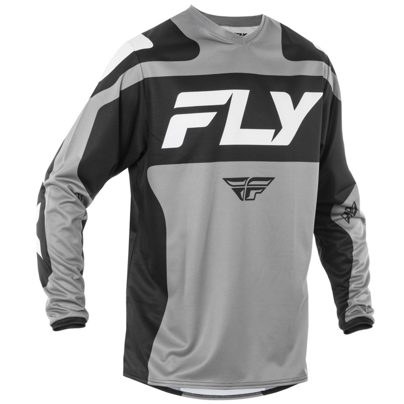 Tricou motocross FLY Racing F-16 gri-negru-alb