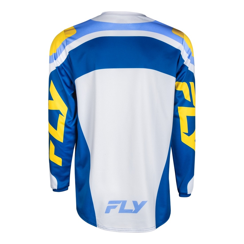 Tricou motocross FLY Racing F-16 alb-albastru-galben