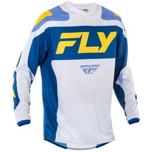 Tricou motocross FLY Racing F-16 alb-albastru-galben