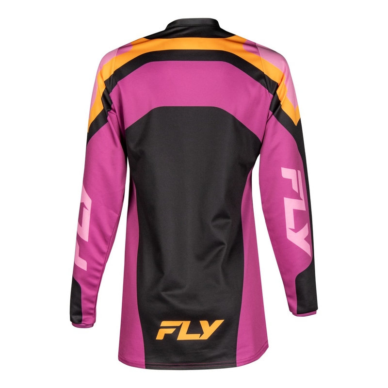 Tricou motocross damă FLY Racing F-16 negru-galben