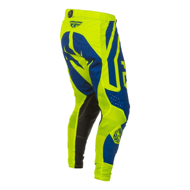 Pantaloni motocross FLY Racing Lite Lancer albastru-galben fluo