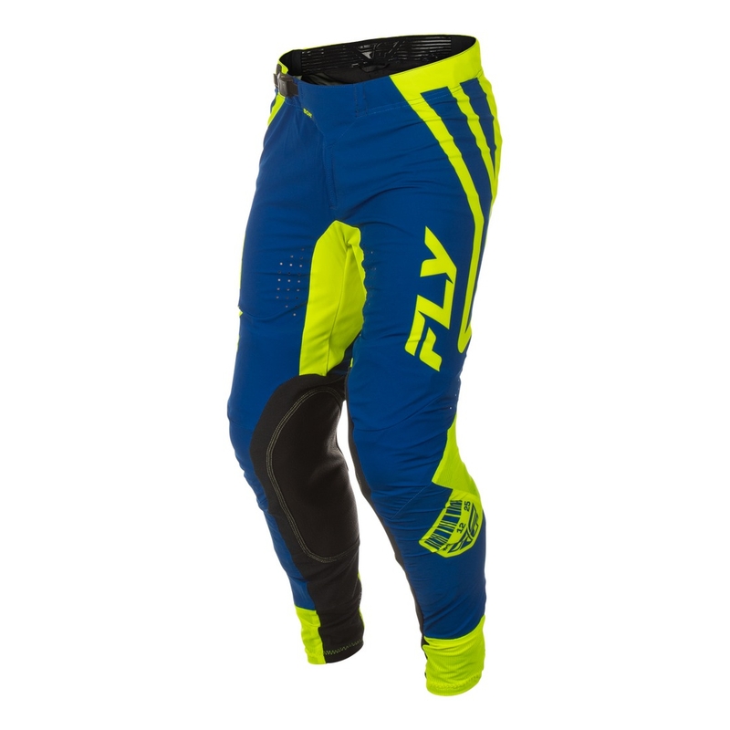 Pantaloni motocross FLY Racing Lite Lancer albastru-galben fluo